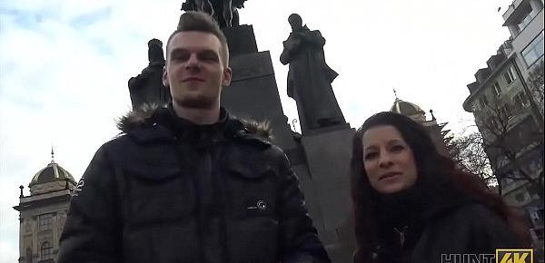  HUNT4K. Hunter finds greedy whore Jocelyne Z on Vaclavs square in Prague